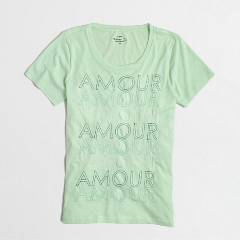 ☘️3/$25 SALE!☘️ J. Crew Amour Embroidered Tee